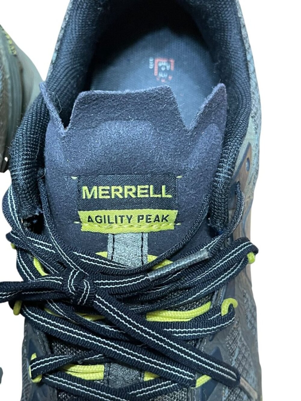 Merrell Agility Peak Flexconnect Trail Running Shoes Black & Yellow Mens Size 8 - Picture 8 of 11